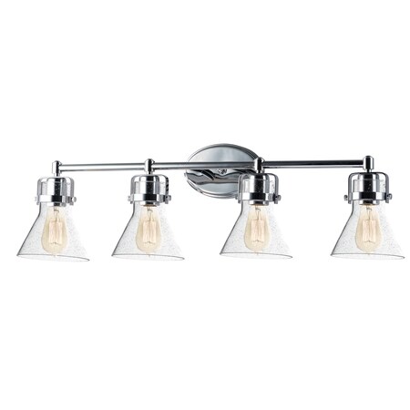 Seafarer 4-Light 33 Wide Polished Chrome Vanity Light